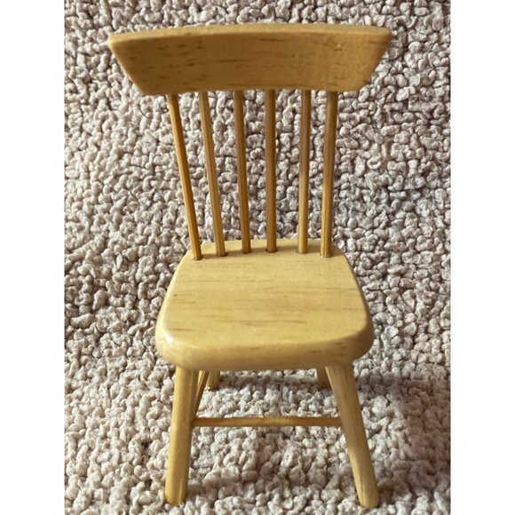 VTG Doll House Miniature Furniture Miscellaneous Unfinished Wood Hutch Dry Sink - Picture 10 of 13